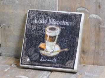 Set van 4 onderzetters Old Dutch - 'Latte Macchiato'