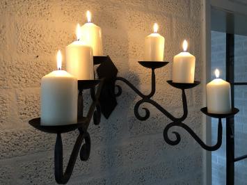 Schöne schmiedeeiserne Wandkerzenhalter für 6 Kerzen, NOCH 1 X