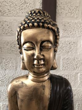 Buddha Bild Keramik sitzend Thais in Farbe