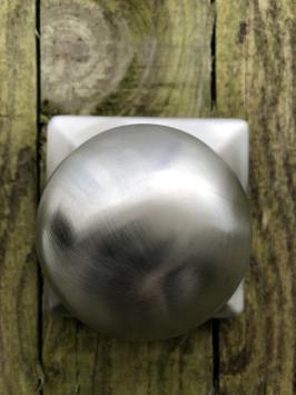 Pfostenkappe - Edelstahl - Mit Kugel - 10 x 10