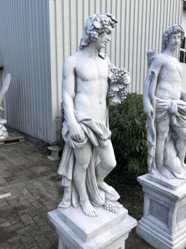 Bacchus - statue en pierre - 144 cm - blanc classique - romain