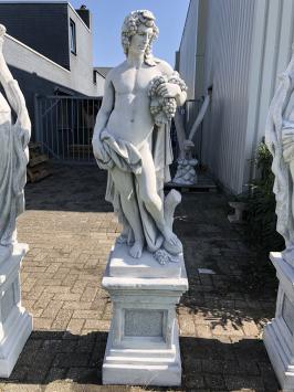 Bacchus - statue en pierre - 144 cm - blanc classique - romain