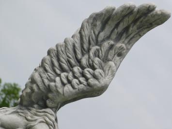 Kniender Engel - auf Sockel - Stein - 139 cm - klassisch