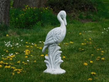 Dekorative und anmutige Tierstatue, Gartenstatue Kran, Stein