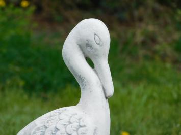 Dekorative und anmutige Tierstatue, Gartenstatue Kran, Stein