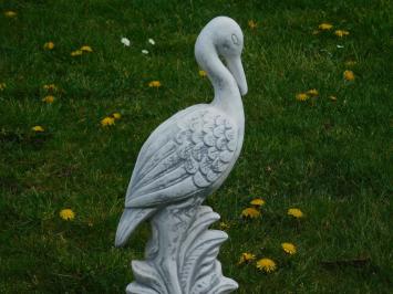 Dekorative und anmutige Tierstatue, Gartenstatue Kran, Stein