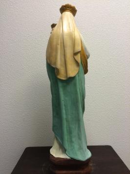 Maria met kind - stenen beeld - 80 cm - in kleur en detail