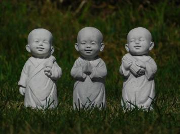 Set van 3 monniken - stenen beeld - 24 cm - Shaolin