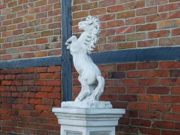 Paard - op sokkel - stenen dierenbeeld - 140 cm - klassiek