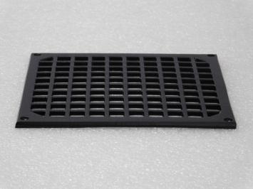 Vierkant rooster - zwarte ijzeren ventilatierooster - 20 cm