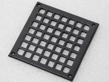 Grille d'aération en fer noir - grille de ventilation - 14,5 cm
