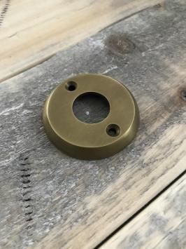 Klink Rosette rund - Messing patiniert