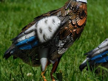 2er Set Enten - Metallstatuen - in Farbe und Detail