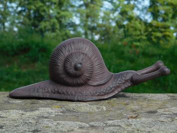 Schnecke - Gusseisenstatue - 12 x 31 cm - Stiefelknecht