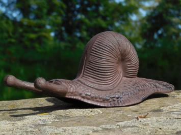 Schnecke - Gusseisenstatue - 12 x 31 cm - Stiefelknecht