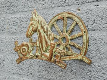 Cheval - support de tuyau en fonte - vert