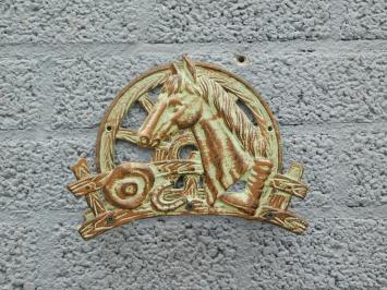 Cheval - support de tuyau en fonte - vert