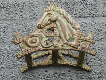 Cheval - support de tuyau en fonte - vert
