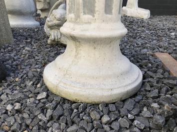 Ronde zuil - steen - 62 cm - klassieke uitstraling - wit