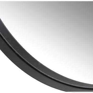 Spiegel zwart metaal, rond, wandspiegel, moderne wanddecoratie