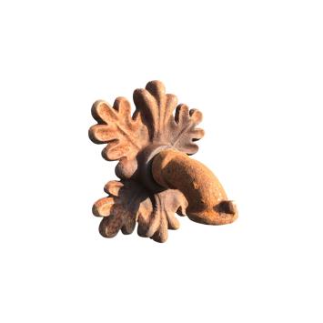 Waterspuwer Neptunus – 23 cm – gietijzer roest met eikenblad