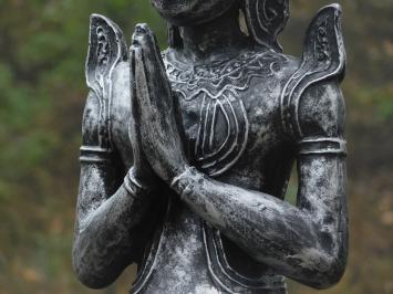 Tempelwächter - Polystone Statue - 85 cm - grau/schwarz