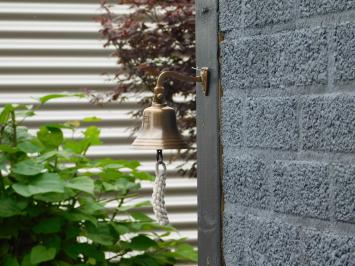 Glocke 'Titanic 1912' mit Seil, patiniertes Messing, Hausdekoration