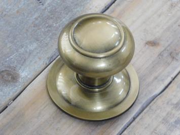 Koperen knop voor de voordeur - deurknop antieke knop,  Landhuisstijl, trekknop (vast).