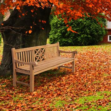 Banc de parc en teck – 220 cm – classique et résistant aux intempéries