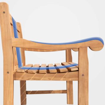 Banc de parc en teck – 220 cm – classique et résistant aux intempéries