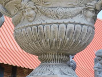 Vase de jardin ovale – 60 cm de haut – style français – en pierre