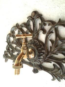 Nizirioo Antiek vintage buitenkraan met drakenmotieven, tuinkraan voor wandmontage 1/2 inch
