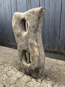 Fontaine à colonne en granit – 68 cm – gris