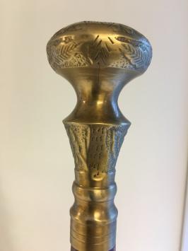 Edele wandelstok met prachtige messing knop