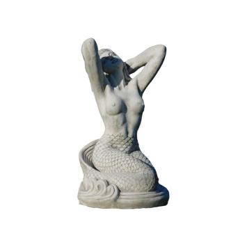 Zeemeermin - stenen beeld - 57 cm - klassieke afwerking