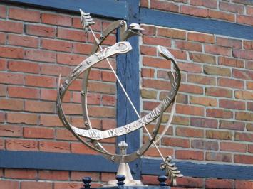 Cadran solaire – laiton – signes du zodiaque et chiffres romains