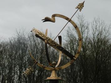 Cadran solaire – laiton – signes du zodiaque et chiffres romains