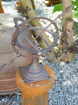 Cadran solaire – décoration en fonte – marron classique – 32 cm